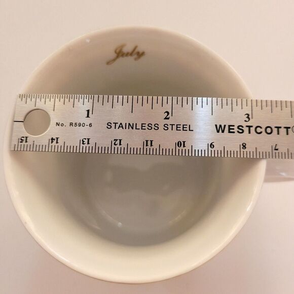 Original Bohemia Crown D JULY Flower of The Mth LARKSPUR Mug Cup Czech Republik - Picture 6 of 7